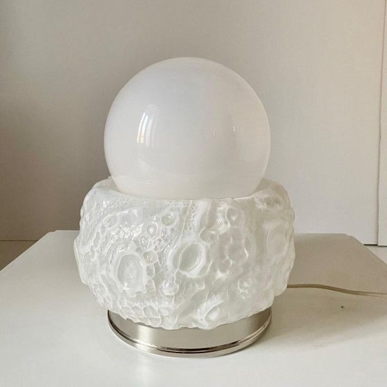 Image 1 of 1x Space Age Murano Table Lamp "Osso" Model, Italy 1970