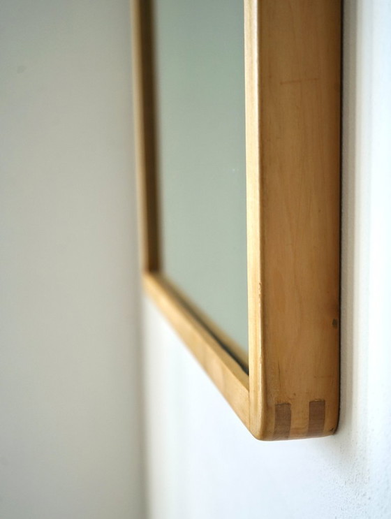 Image 1 of Rare Alvar Aalto birch Wall Mirror for Artek. 1950s