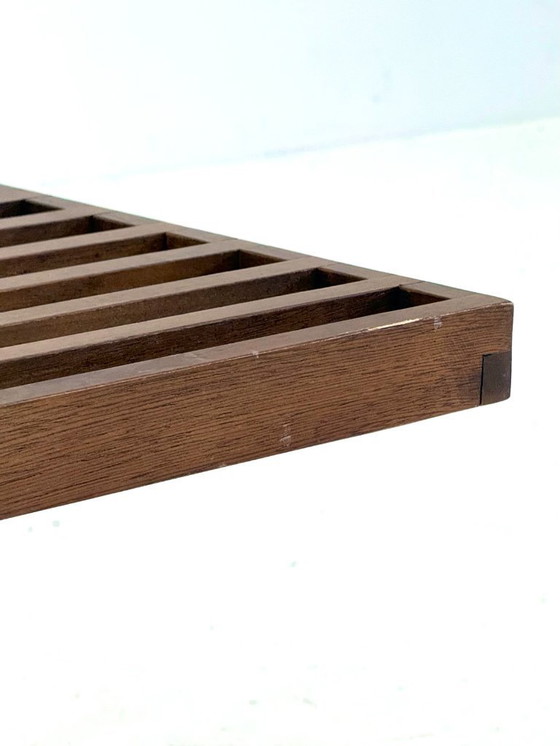Image 1 of Vintage George Nelson long Platform lattenbank van teak hout