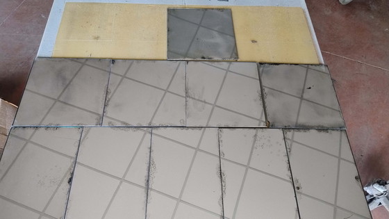 Image 1 of Set: 6 handversilberte und antikisierte Spiegelfliesen