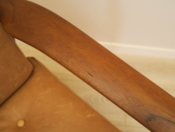 Divano danese a due posti in rovere massello oliato, con rivestimento in pelle naturale, risalente agli anni (photo 9 of 20)