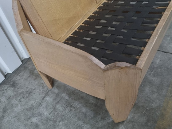 Image 1 of Banco + sillón único de madera maciza de estilo antroposófico