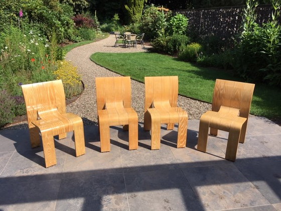 Ensemble original des années soixante-dix : 4 Stripstoelen du designer Gijs Bakker ! – Castelijn (photo 13 of 13)