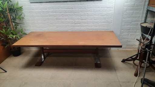 Table basse Fristho avec feuille de chêne