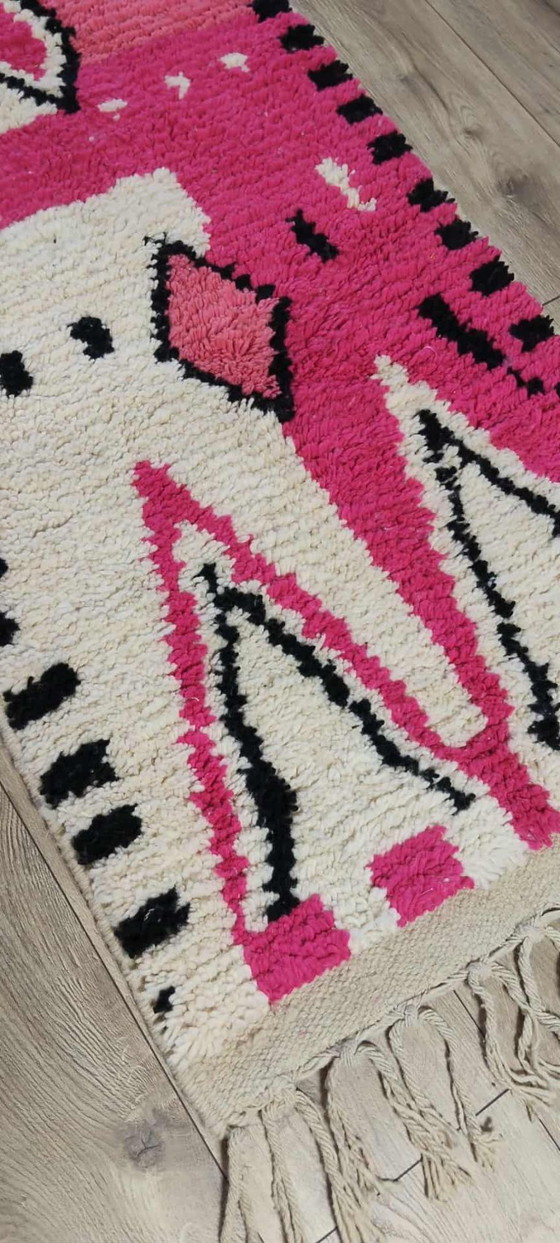 Image 1 of Berber Teppich 195 x 100 Boho Schurwolle Teppich Läufer Treppe