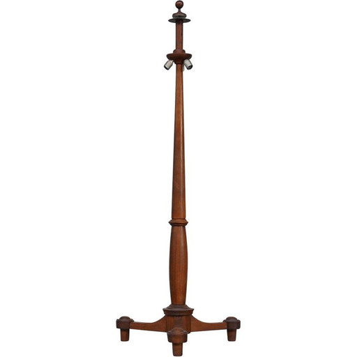 Vintage walnoten vloerlamp, Frankrijk 1930