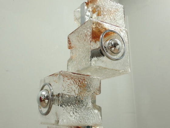 Image 1 of Lampada da terra in vetro cubico di Murano di Toni Zuccheri per VeArt, anni '70