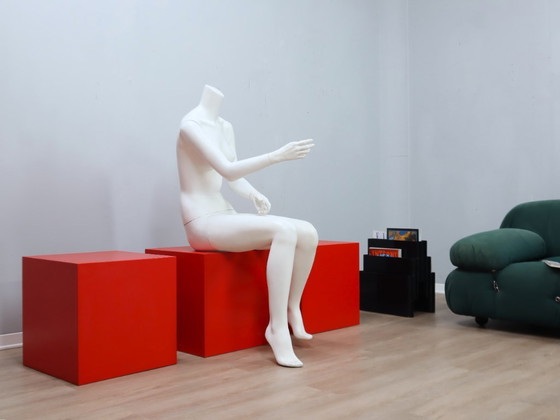 Image 1 of Set di 3 sgabelli / tavolini in vetroresina del 1960