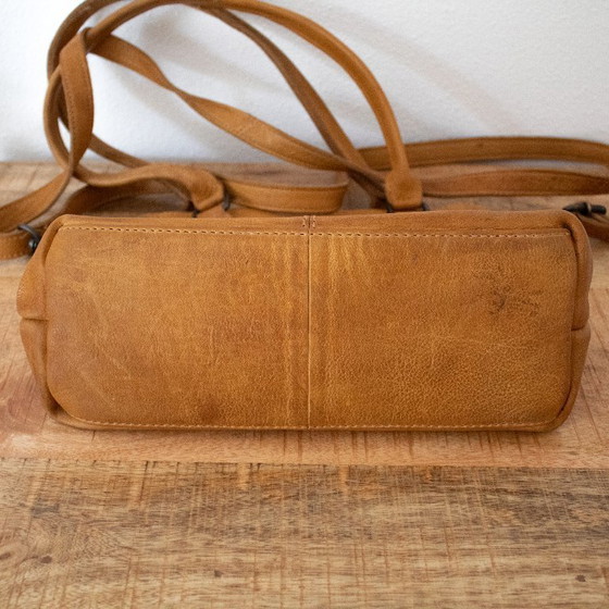 Image 1 of Ochre yellow leather shoulder bag from Bear Design