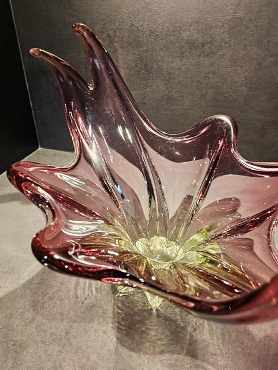 Image 1 of Bol vintage en verre d'art de Murano