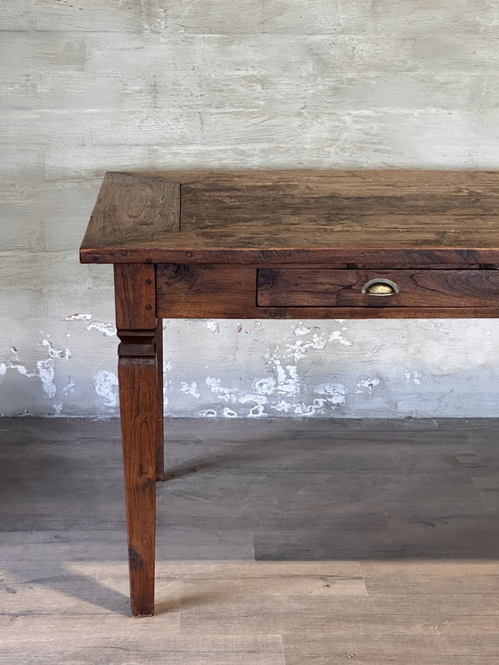 Image 1 of Table de campagne - 249 x 98 cm avec 2 tiroirs