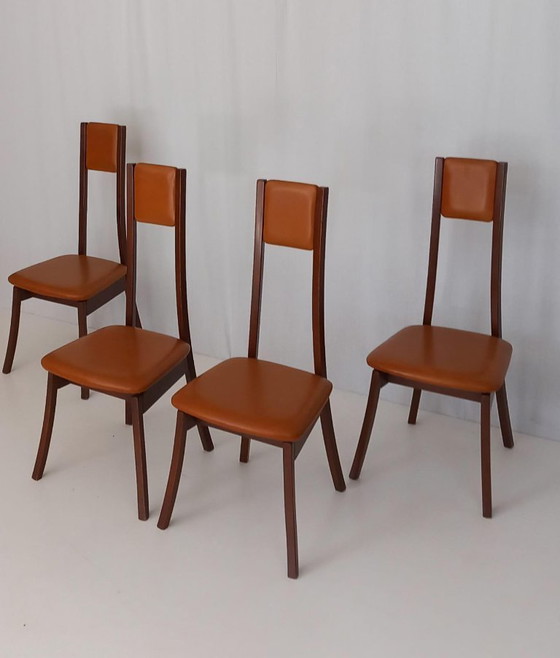 Image 1 of Satz von 4 Programma S11 Stühlen von Angelo Mangiarotti für Sorgente del Mobile, 70er Jahre