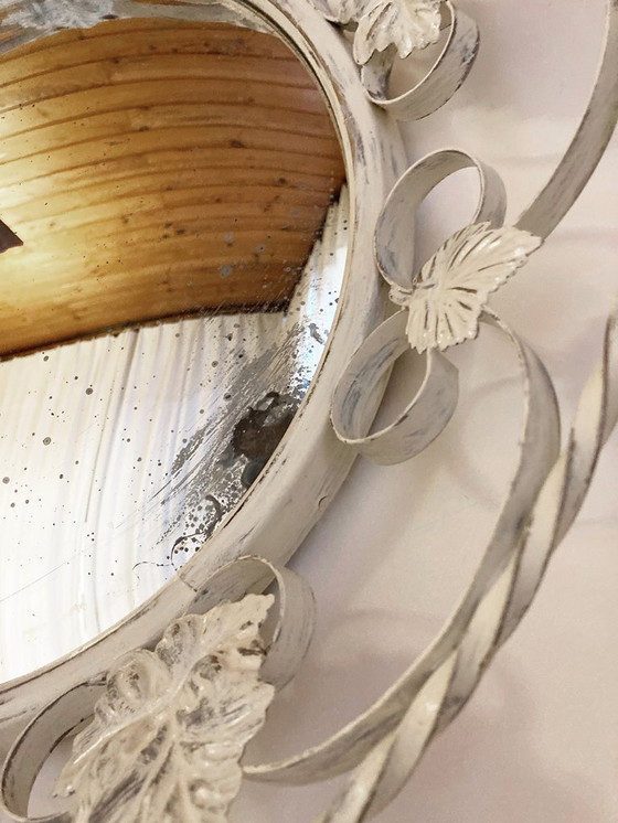 Image 1 of Espejo convexo de hierro forjado, Inglaterra, década de 1950