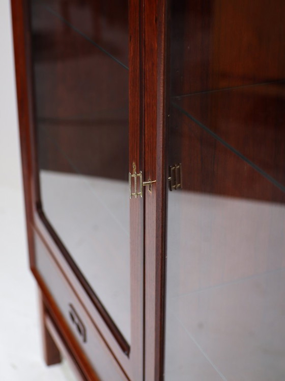 Vitrinekast Brouer Palissander Deens Vintage 1960s – Brouer Møbelfabrik, Vitrinekasten, Glass, Wood (photo 14 of 15)