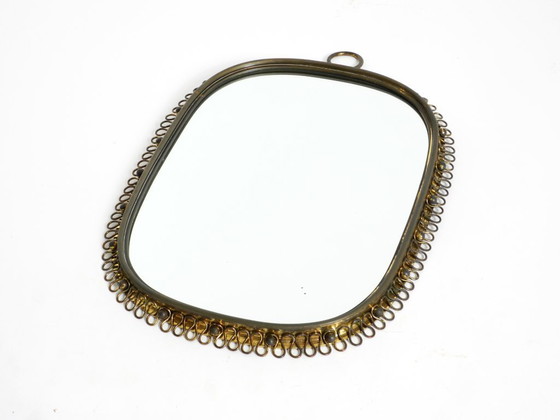 Image 1 of Prachtige messing wandspiegel in mid-century modern stijl van Josef Frank voor Svenskt Tenn Sweden.