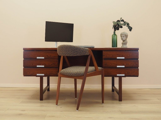 Scrivania in palissandro, design danese, anni '70, produzione: Eigil Petersens Møbelfabrik