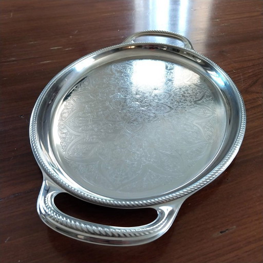 Original ALESSI Vintage Serving Tray – Silver-Toned