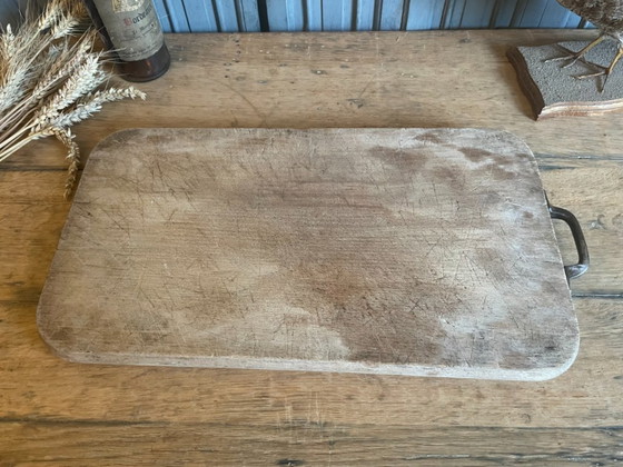 Image 1 of Bread board Snack board Cutting board beech wood antique French