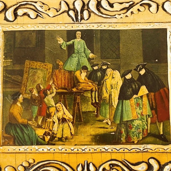 Joyero italiano antiguo de madera con relieve de yeso, barroco, década de 1950. – Objetos decorativos, Ceramic (photo 5 of 7)