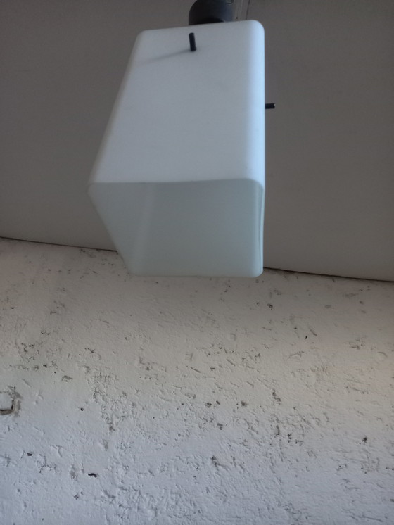 Image 1 of Opaalglazen kroonluchter uit de jaren 60, gemaakt door Stilux 