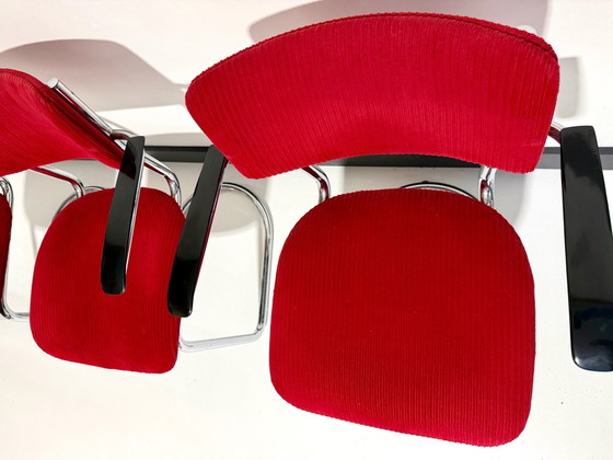 Lot de 4 Chaises Vintage à Structure Tubulaire Gebr. De Wit Modèle 3011 Gispen, gebroeders de Wit (photo 4 sur 5)