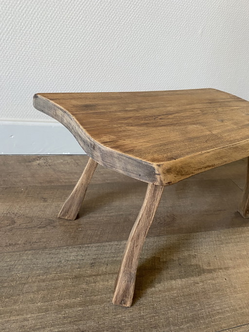 Brutalist side table tree trunk