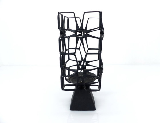 Image 1 of Brutalist Wrought Iron Candlestick, Bruce Weir, Scotland, Circa 1960