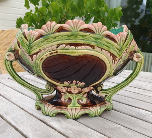 Antique Majolica Jardinière-Model 2054-Very nice condition