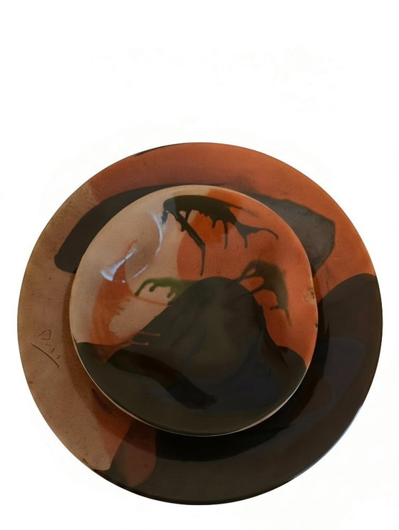 Set of two handmade ceramic bowls with abstract motifs – Thomas Buxo, Decorative Objects (photo 11 of 13)