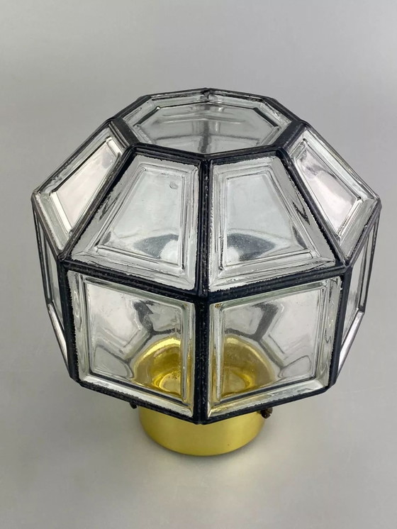 Image 1 of Lámpara de techo de los años 60 y 70, cristal de Limburgo, diseño de la era espacial, años 60 y 70.