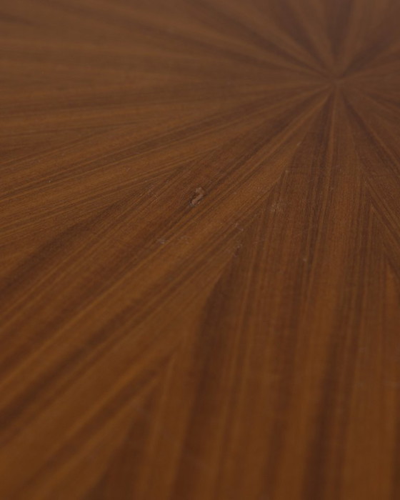 Image 1 of Tavolo rotondo vintage in legno degli anni '60 design Carlo Ratti per Lissoni