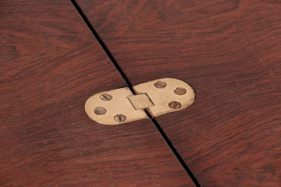 Image 1 of Tavolo da pranzo danese allungabile in palissandro e ottone di Poul Volther per Frem Møbelfabrik 1960.