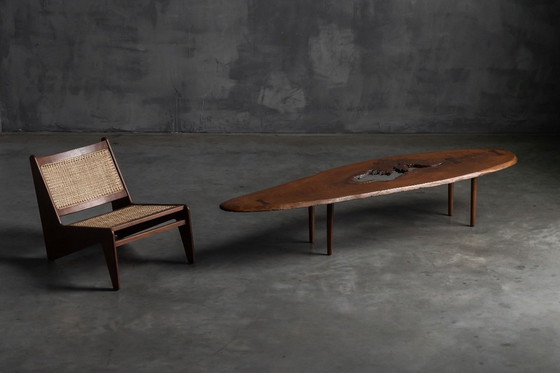 Image 1 of Mesa de centro moderna orgánica con hueco natural, Francia, mediados del siglo XX