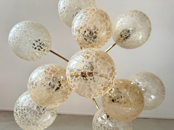 Vintage Bollen Spoetnik Kroonluchter – Cosack Leuchten, Glass, Metal (photo 4 of 9)