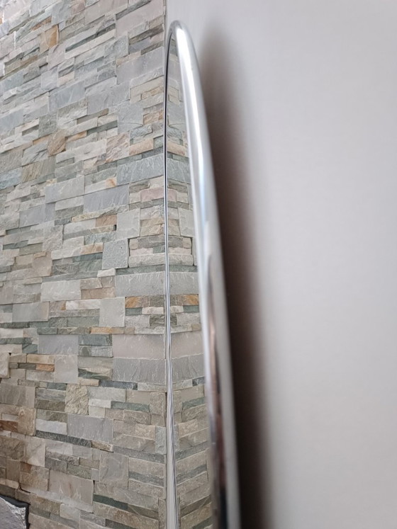 Image 1 of Grand miroir métal chromé Italie 1970s