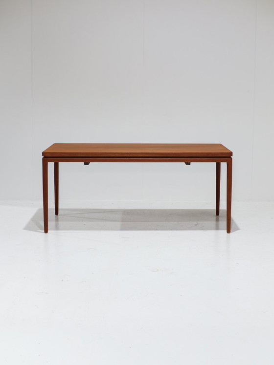 Mesa de comedor rectangular extensible de Johannes Andersen, teca danesa, década de 1960. – Mesas de comedor (photo 7 of 17)