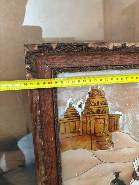 Image 1 of PINTURA SOBRE VIDRIO AL REVÉS QUE REPRESENTA A MURUGAN, TANJORE (THANJAVUR), SUR DE LA INDIA, CIRCA 1900