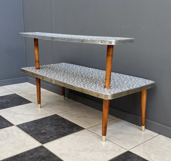 Grauer Formica-Pflanztisch aus den 1960er Jahren – Pflanzentisch, Wood (photo 6 of 8)
