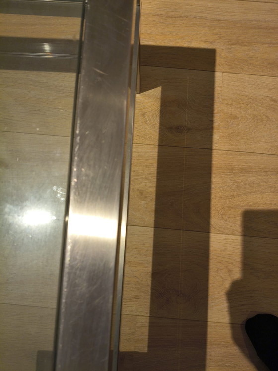 Salontafel van glas en metaal – Aluminium (photo 4 of 5)