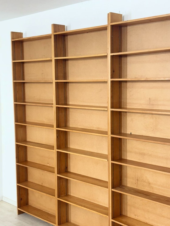 Image 1 of Grande étagère vintage | Étagère des années 1960 | Bibliothèque en pin massif | Modulaire