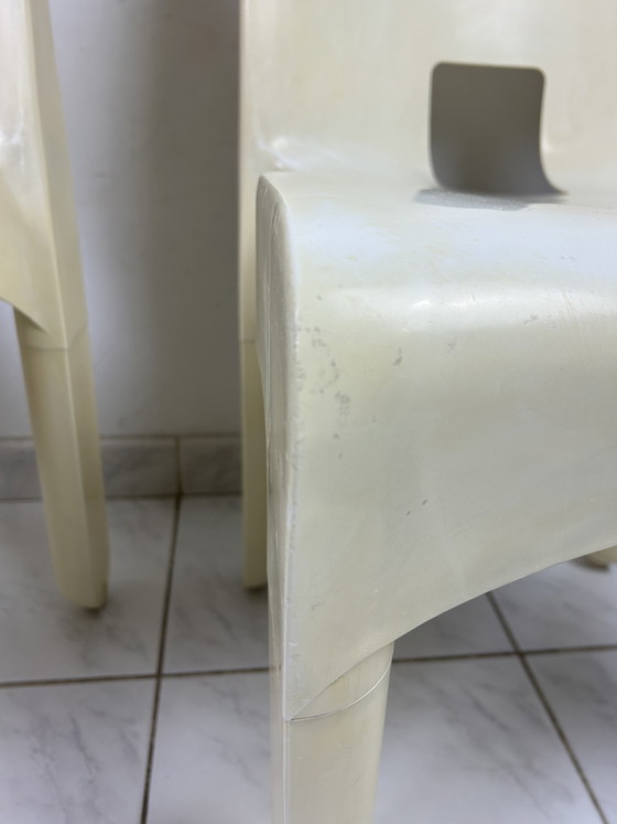 Image 1 of Set di 3 sedie Universal vintage Joe Colombo Kartell, prezzo