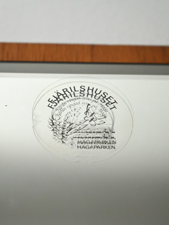 Image 1 of Scandinavische rechthoekige teakhouten spiegel