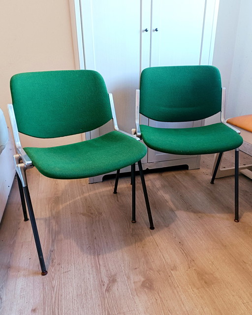Set of 2 Castelli DSC 106 chairs with armrests