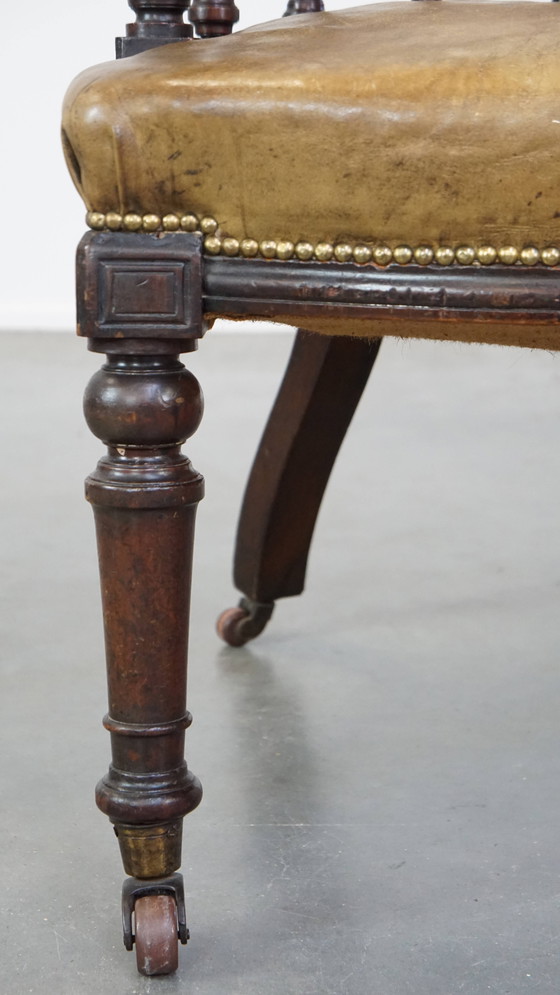 Image 1 of Rundleren Fauteuil/ Bureaustoel Gecombineerd Met Hout