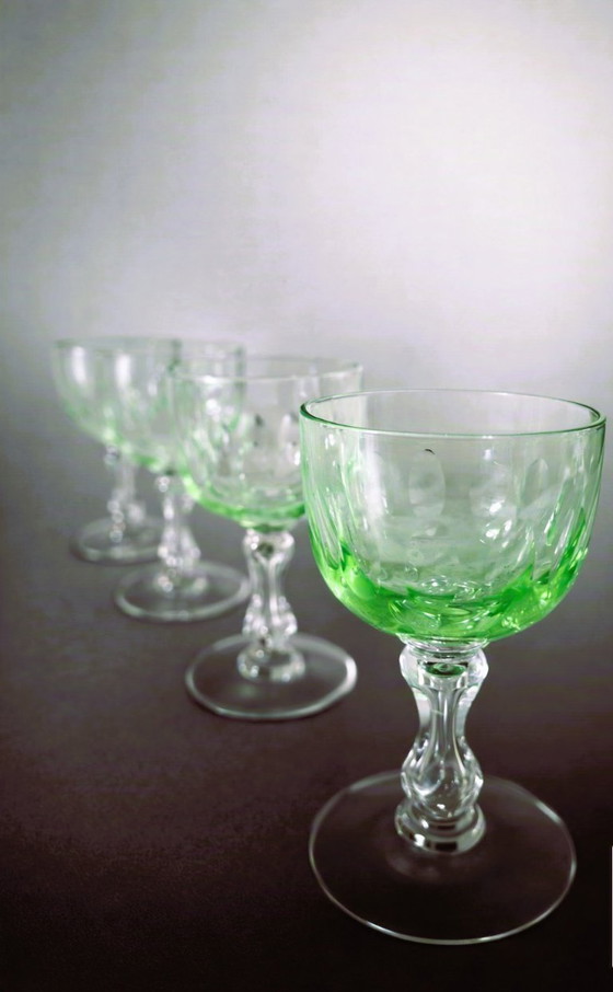 Val Saint Lambert - Drinkware Set (12) - Crystal - Uranium/Anna Glass – Glass & Decanter (photo 10 of 10)