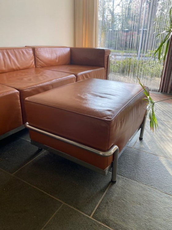 Image 1 of Lederen 3-zitsbank met ambassador