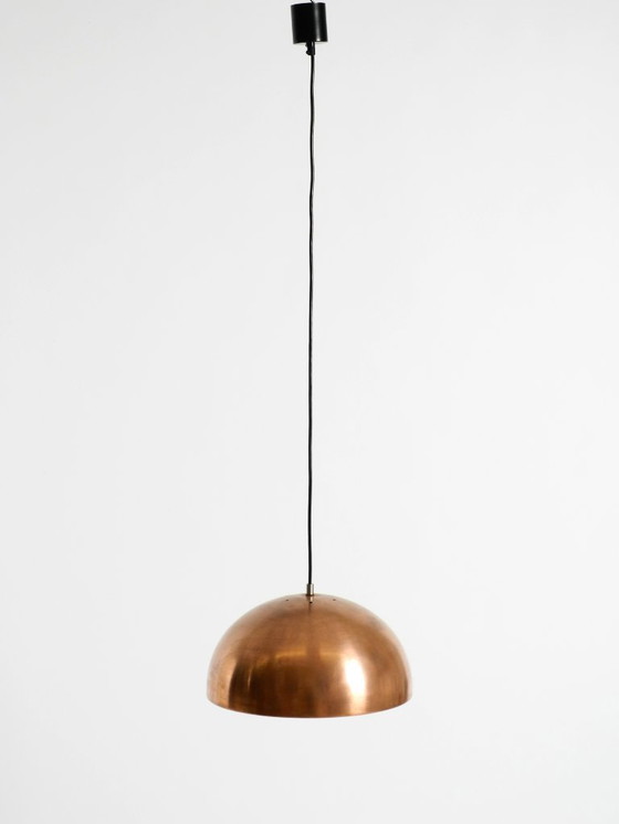 Image 1 of Bellissima lampada a sospensione originale italiana in stile Mid-Century Modern in rame