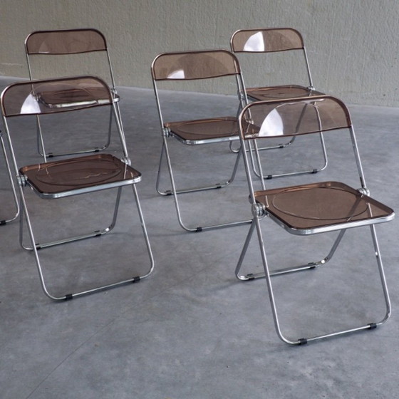 Image 1 of 6 x Plia Klappstühle von Giancarlo Piretti für Anonima Castelli