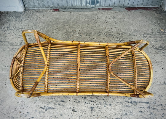 Lettino/lounge in rattan stile vintage anni '50 – Rohé Noordwolde, Letti da giorno (photo 6 of 8)