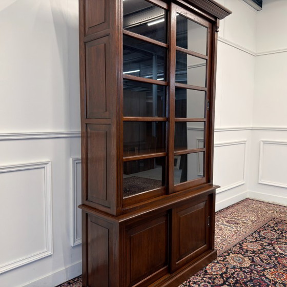 Libreria classica inglese con ante scorrevoli in vetro – Librerie, Glass, Wood (photo 8 of 13)